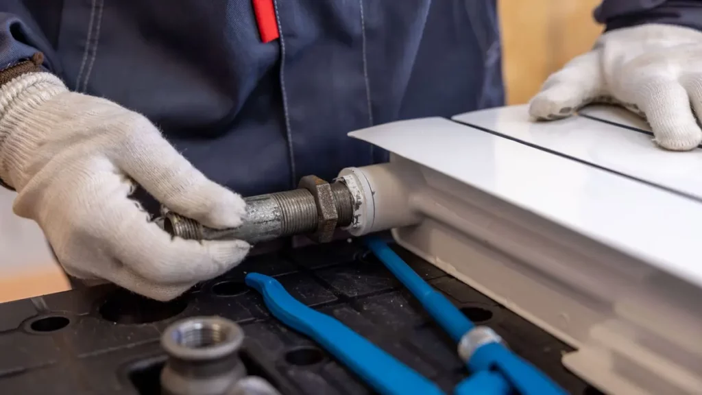 Raccordement d’un radiateur de chauffage central sur son circuit